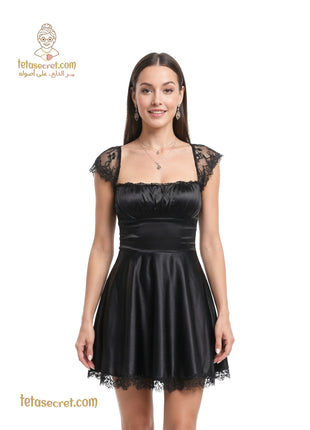 Elegant Cinderella-style lingerie set from اخر شياكة, featuring delicate lace details and a flattering design.