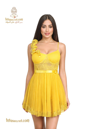 Horses lingerie short sleepwear in soft fabric, featuring delicate lace details and a comfortable fit, perfect for cozy nights.