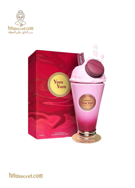 Armaf Yum Yum Eau de Parfum 100ml bottle with elegant design, showcasing the fragrance for women.