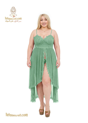 Elegant long lingerie from السعاده brand, featuring delicate fabric and intricate design details.