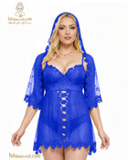 Jouner lingerie short sleepwear set with delicate lace details, featuring a fitted top and matching bottoms for comfortable nightwear.