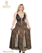 Red Rose Lingerie 284 long tiger-style lingerie with intricate lace and sheer fabric, designed for elegant and stylish wear.