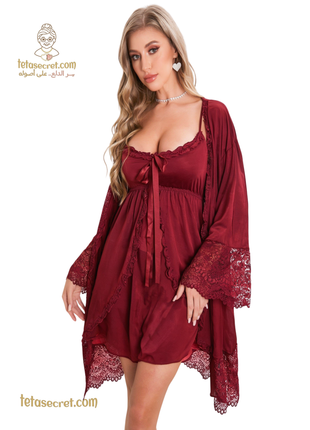 Star Lingerie 4047 elegant lace lingerie robe with delicate details, showcased in a stylish and comfortable design.