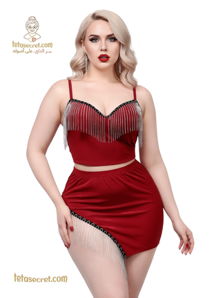 Lavania lingerie 120 سواريه set featuring elegant lace and intricate design, displayed on a mannequin.