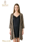 Twisk Lingerie 440 Tiger Print Robe, soft fabric with tiger pattern, stylish and comfortable lingerie cover-up.