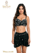 Elegant Moga lingerie dance costume with intricate lace and satin details, perfect for special performances or intimate wear.