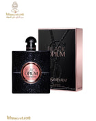 Yves Saint Laurent Black Opium Eau de Parfum bottle with black and gold design, showcasing the luxurious perfume bottle.