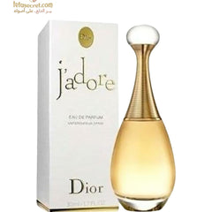 Christian Dior J'adore Eau de Parfum 100ml bottle with elegant gold accents, showcasing the luxurious fragrance design.