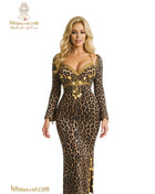 Star Lingerie 900 بدلة رقص تايجر, stylish tiger print dance lingerie, showcasing the vibrant, fitted design and bold pattern.