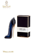 Carolina Herrera Good Girl Eau de Parfum perfume bottle with sleek black and gold design, showcasing a luxurious fragrance.