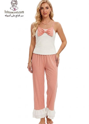 Golden lingerie 564 بيجامه set featuring elegant lace and satin fabric, perfect for comfortable, stylish nightwear.