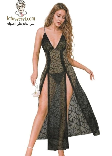 Jony long lingerie 3084, elegant and comfortable lace lingerie set shown in a detailed front view.