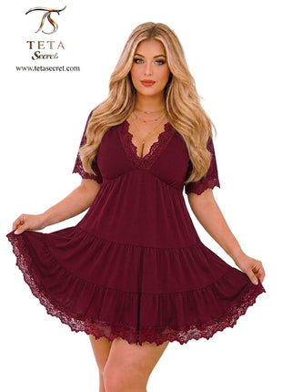 Jouner lingerie short dress, elegant and stylish, with delicate fabric and lace details, perfect for intimate wear.