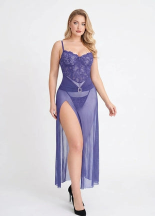 Lolo long lingerie nightdress in soft fabric, featuring a comfortable fit and elegant design, perfect for sleepwear.