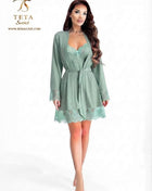 Lingerie 420 from السعاده featuring a stylish and comfortable لانجري shirt with intricate lace details and soft fabric.