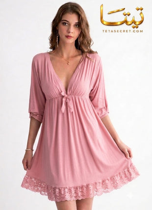 Dandisha lingerie set featuring the Lingerie 303 فستان الدندشه in soft fabric, displayed on a neutral background.