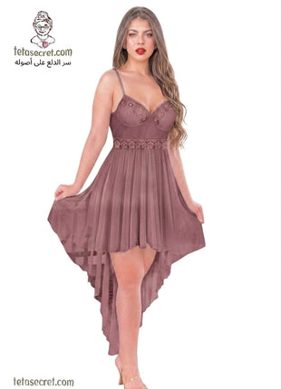 Short lingerie dress from السعاده, featuring delicate fabric and elegant design, perfect for stylish and comfortable wear.