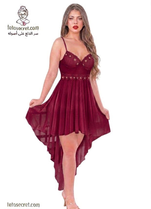 Elegant white lingerie from السعاده, featuring a short, delicate design perfect for intimate wear.