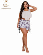 Golden lingerie 1205 طقم الفيونكه set featuring elegant lace and bow details, designed for a stylish and comfortable look.