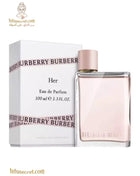 Burberry Her Eau de Parfum bottle with elegant design, showcasing the luxurious fragrance by Burberry.
